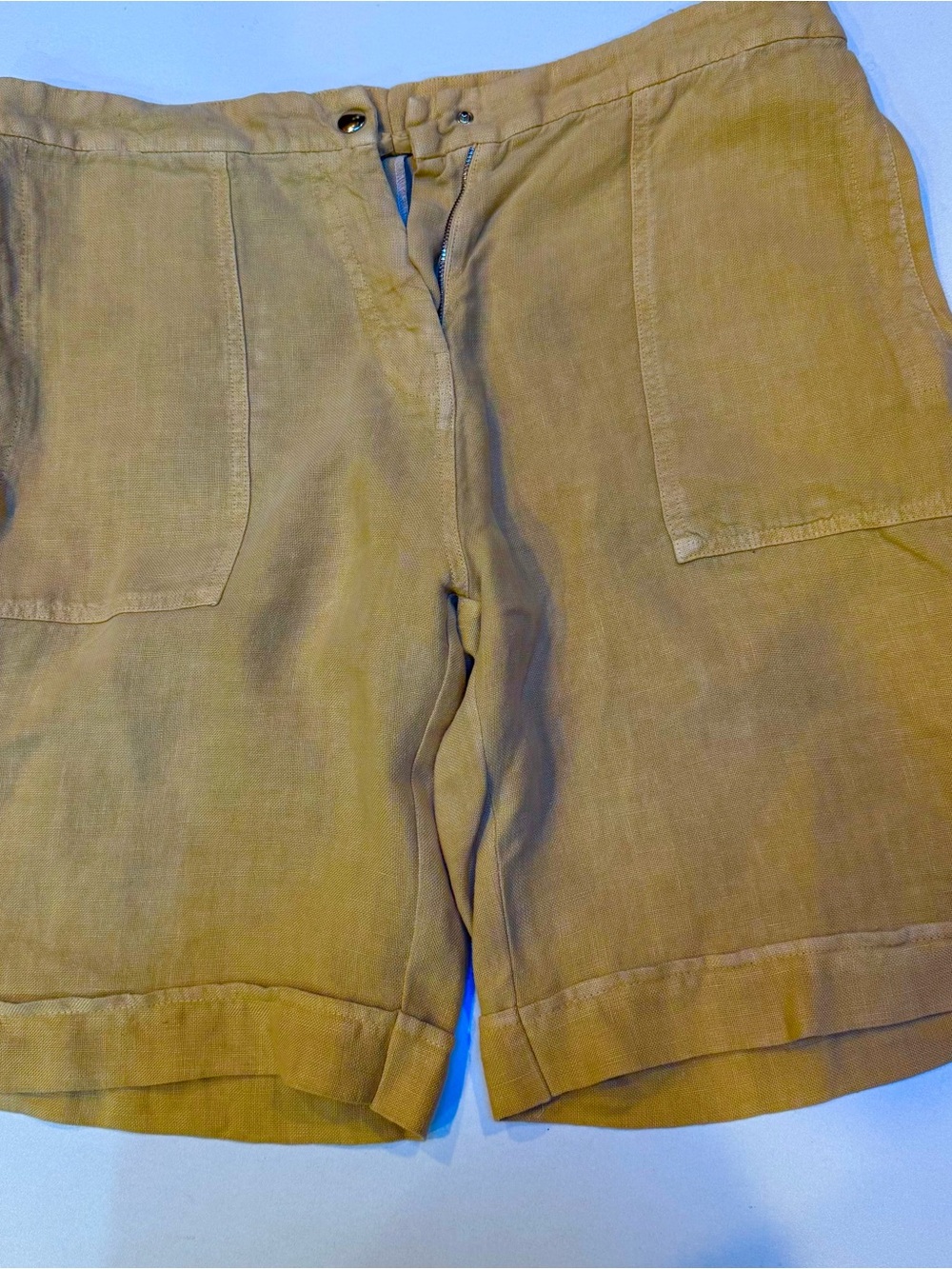 Poetry Women’s Tan Linen-Blend Bermuda Shorts